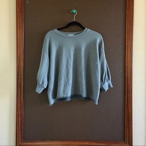 Michael Stars Julia Crop Puff Sleeve Sweater Sz - S